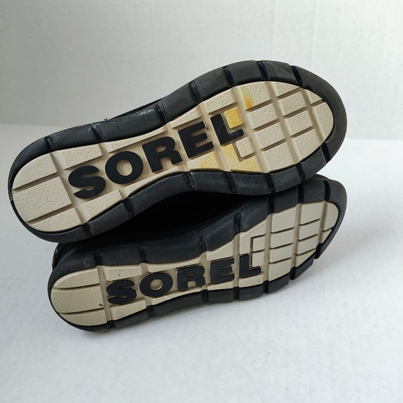 Sorel Explorer Joan Black Waterproof Suede Women's Boots Sz 7.5 - Picture 7 of 8